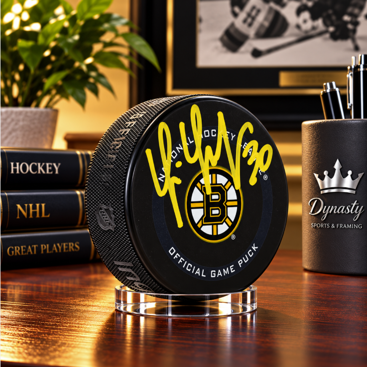 Tim Thomas Boston Bruins Signed Game Model Puck