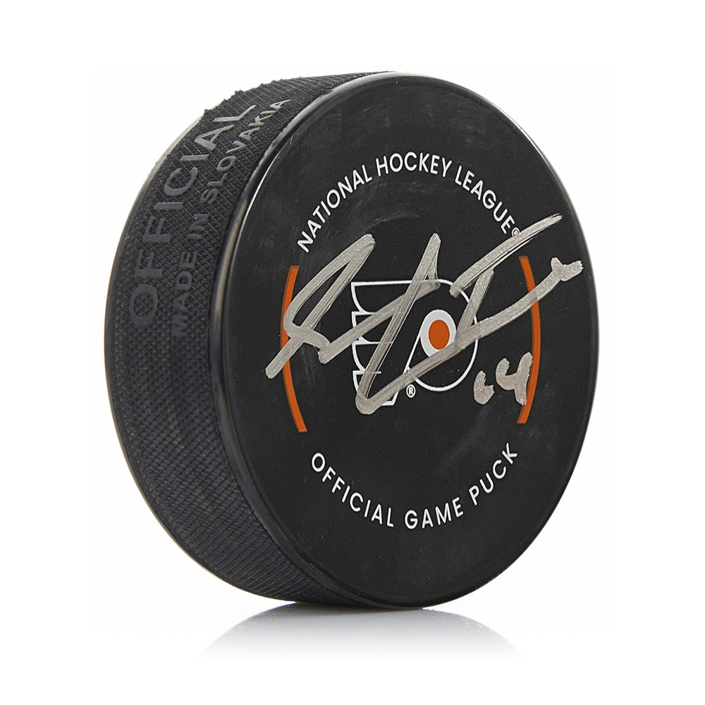 Sean Couturier Philadelphia Flyers Signed Game Model Hockey Puck