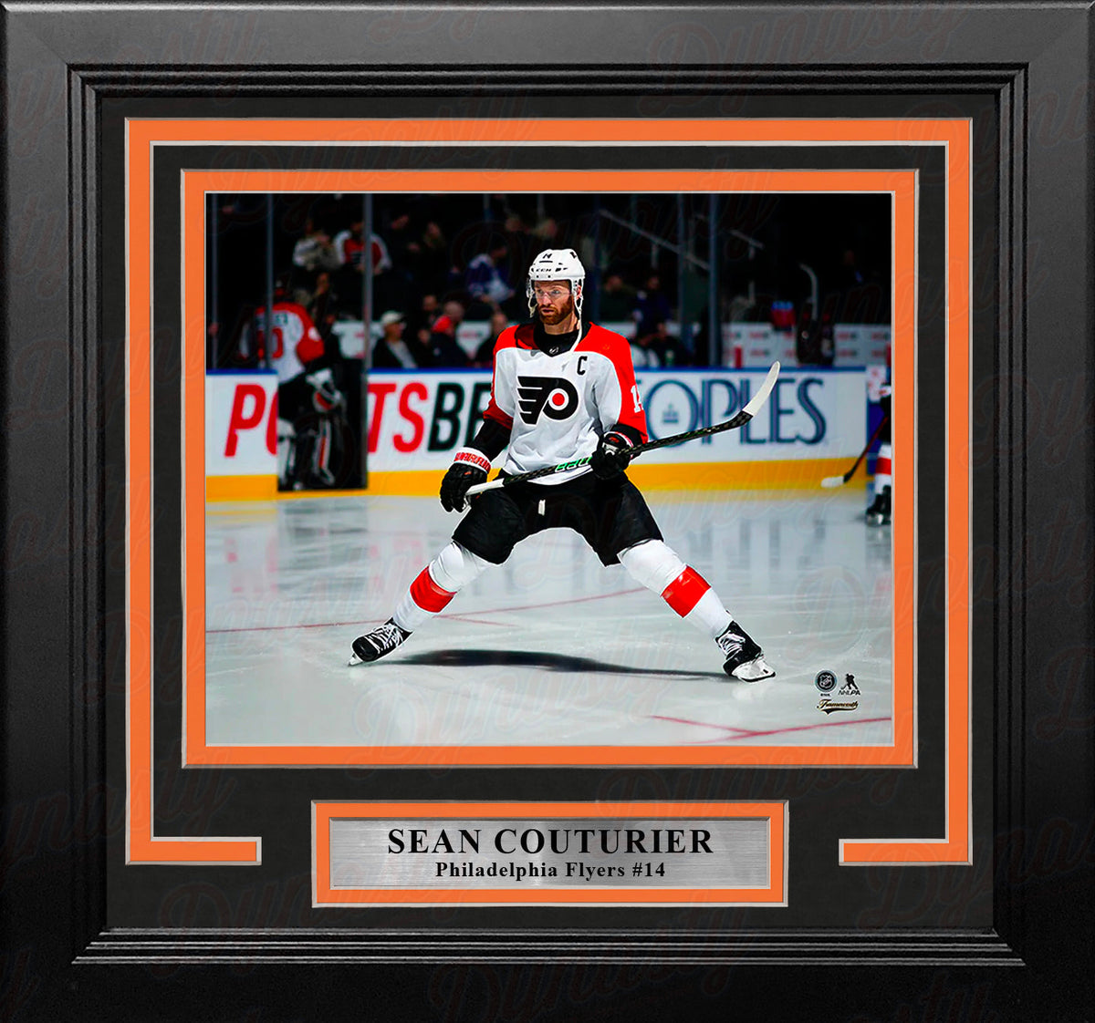 Sean Couturier Skating as Captain Philadelphia Flyers 8" x 10" Framed Hockey Display Photo-Powers Sports Memorabilia