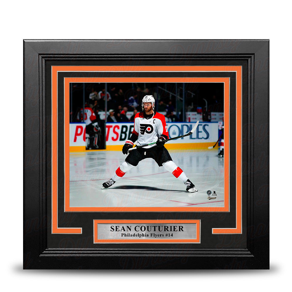 Sean Couturier Skating as Captain Philadelphia Flyers 8" x 10" Framed Hockey Display Photo-Powers Sports Memorabilia