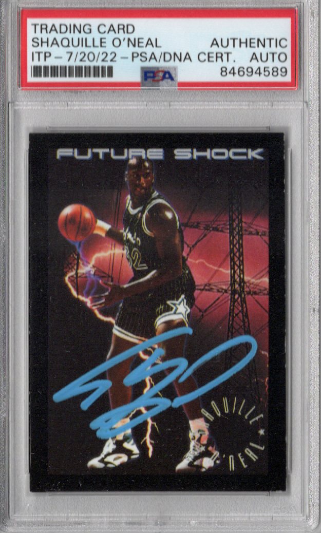 Shaquille O'Neal Signed Orlando Magic 1994 Skybox Future Shock Rookie Card #331 - PSA AUTHENTIC-Powers Sports Memorabilia