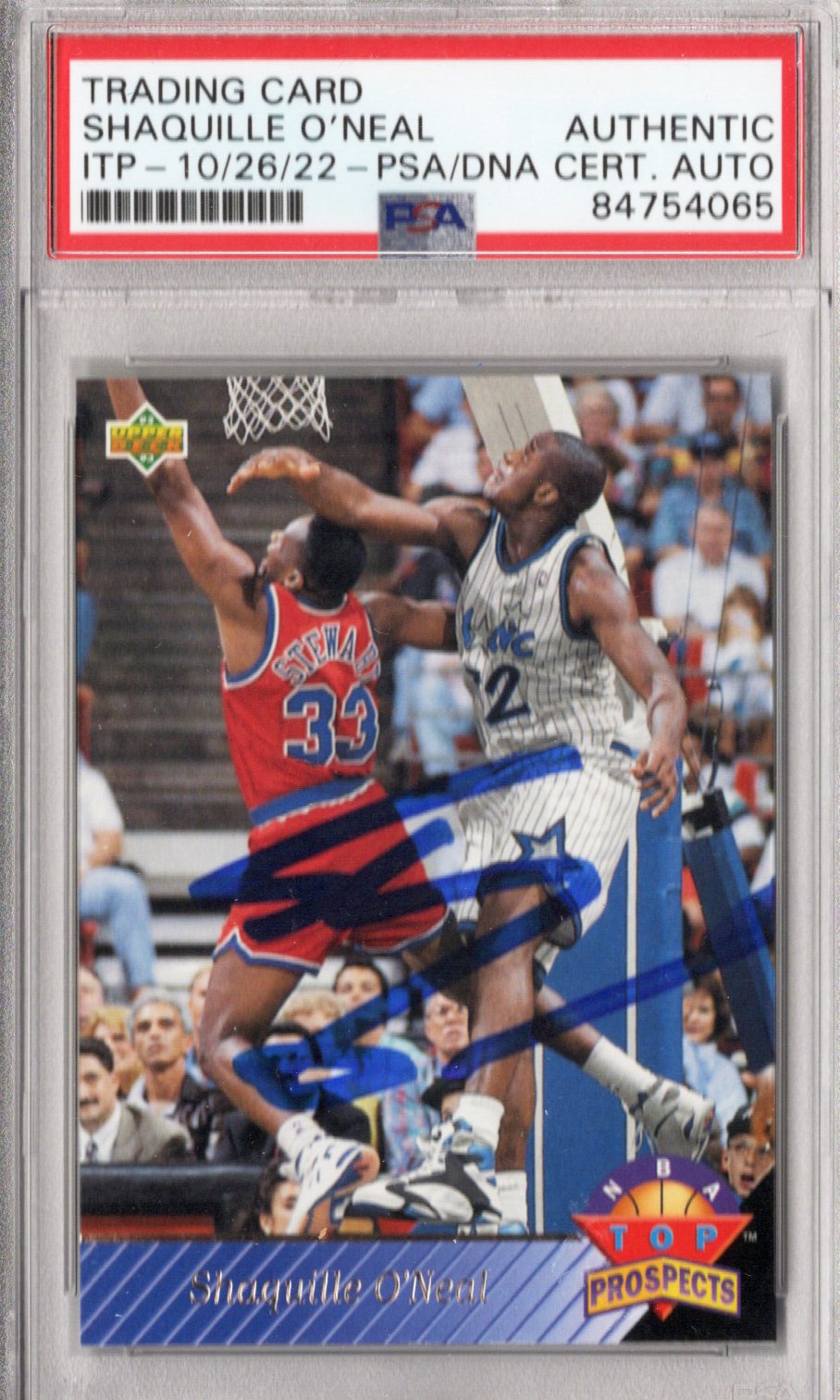 Shaquille O'Neal Signed Orlando Magic Encapsulated 1992 Upper Deck #474 Rookie Card - PSA AUTHENTIC-Powers Sports Memorabilia