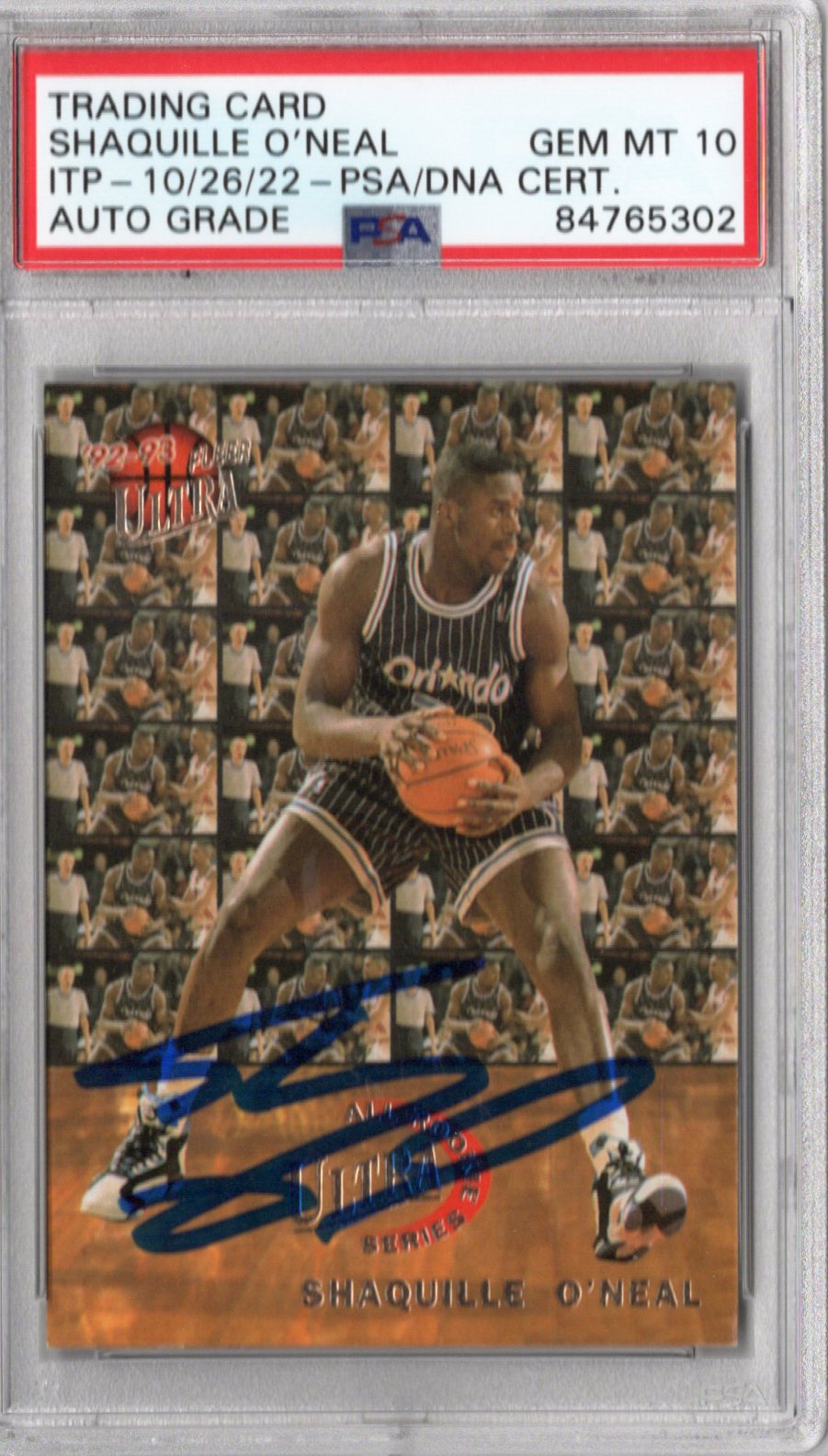 Shaquille O'Neal Signed Orlando Magic 1992-93 Fleer Ultra Rookie 7 of 10 Card - PSA GEM MT. 10-Powers Sports Memorabilia