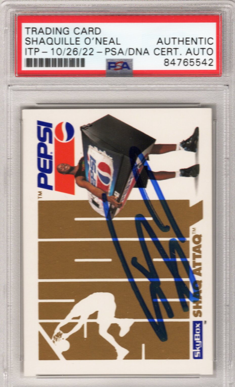 Shaquille O'Neal Signed Orlando Magic 1993 Sky Box Shaq Attaq Rookie Card - PSA AUTHENTIC-Powers Sports Memorabilia