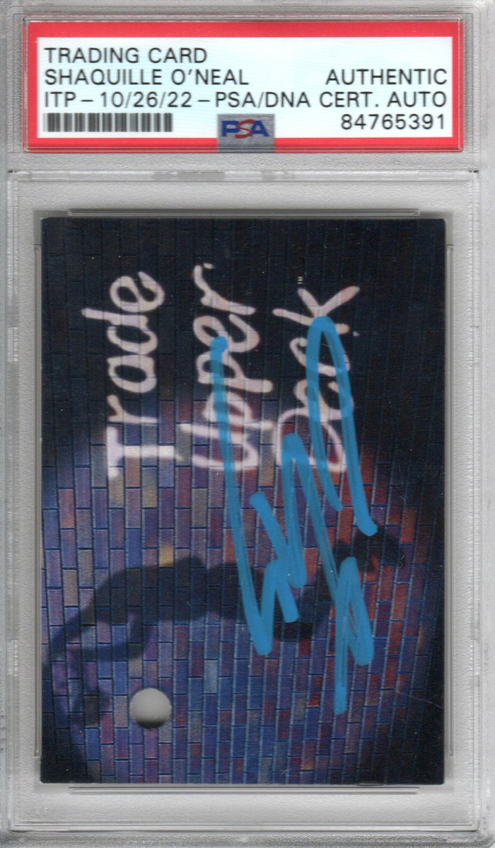 Shaquille O'Neal Signed Orlando Magic Encapsulated 1993 Upper Deck NBA Draft Redemption Rookie Card - PSA AUTHENTIC AUTO-Powers Sports Memorabilia