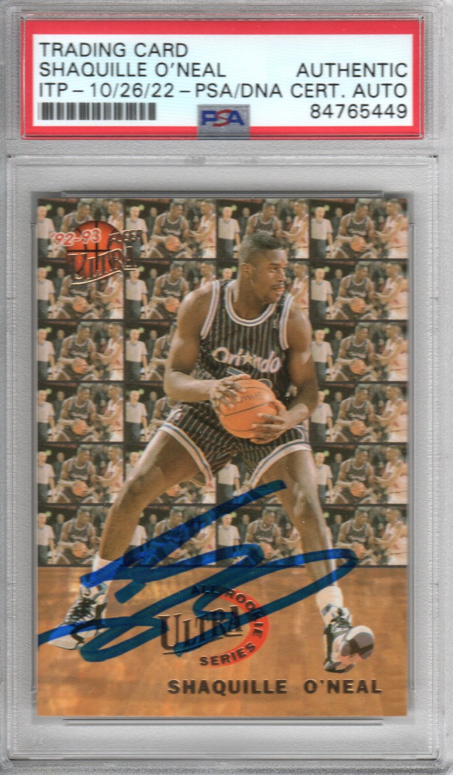 Shaquille O'Neal Signed Magic Encapsulated 1992-93 Fleer Ultra Rookie Card 7 of 10 - PSA AUTHENTIC AUTO-Powers Sports Memorabilia