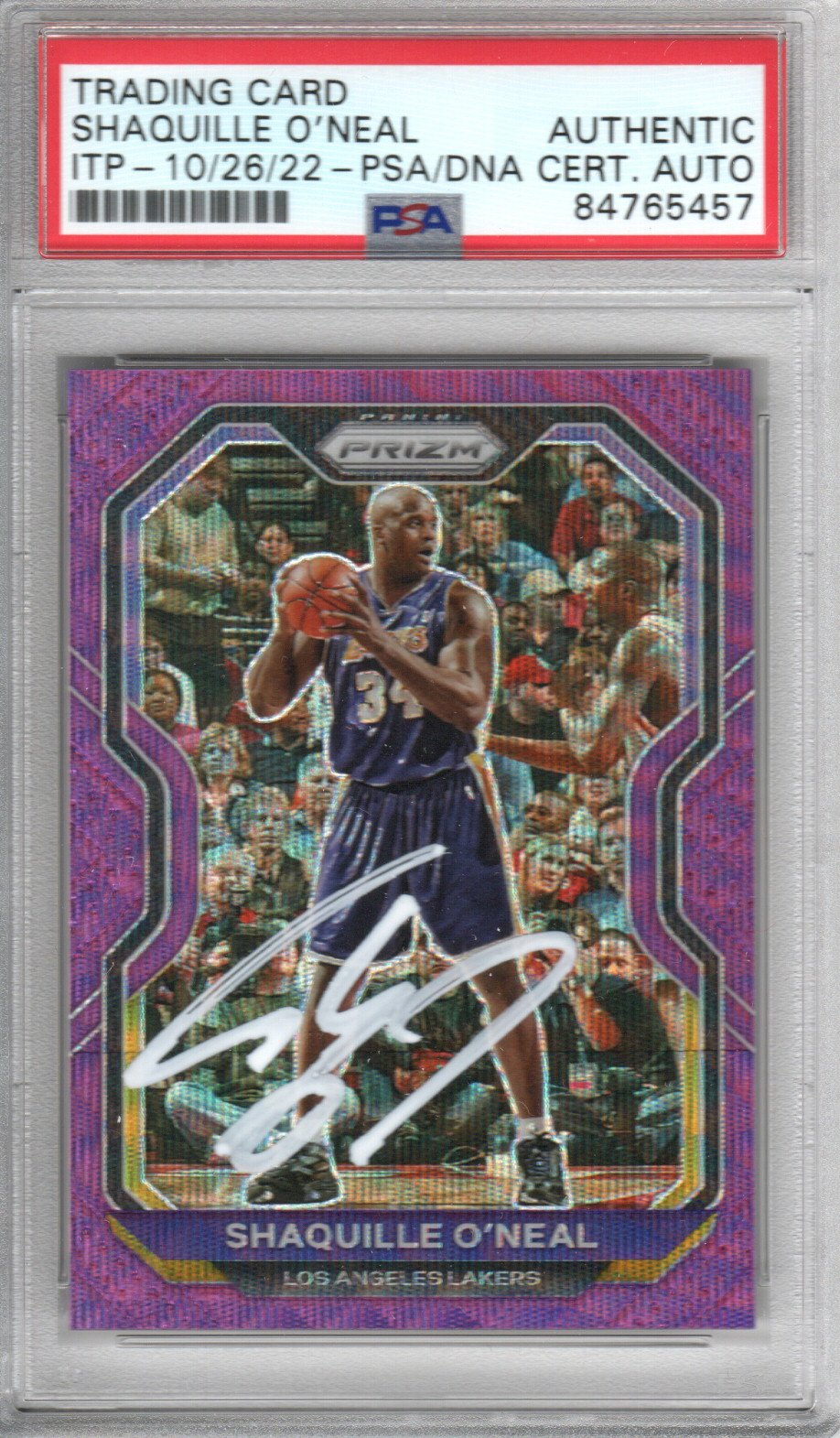 Shaquille O'Neal Signed Lakers Encapsulated 2020-21 Panini Prizm Card #207 - PSA AUTHENTIC-Powers Sports Memorabilia