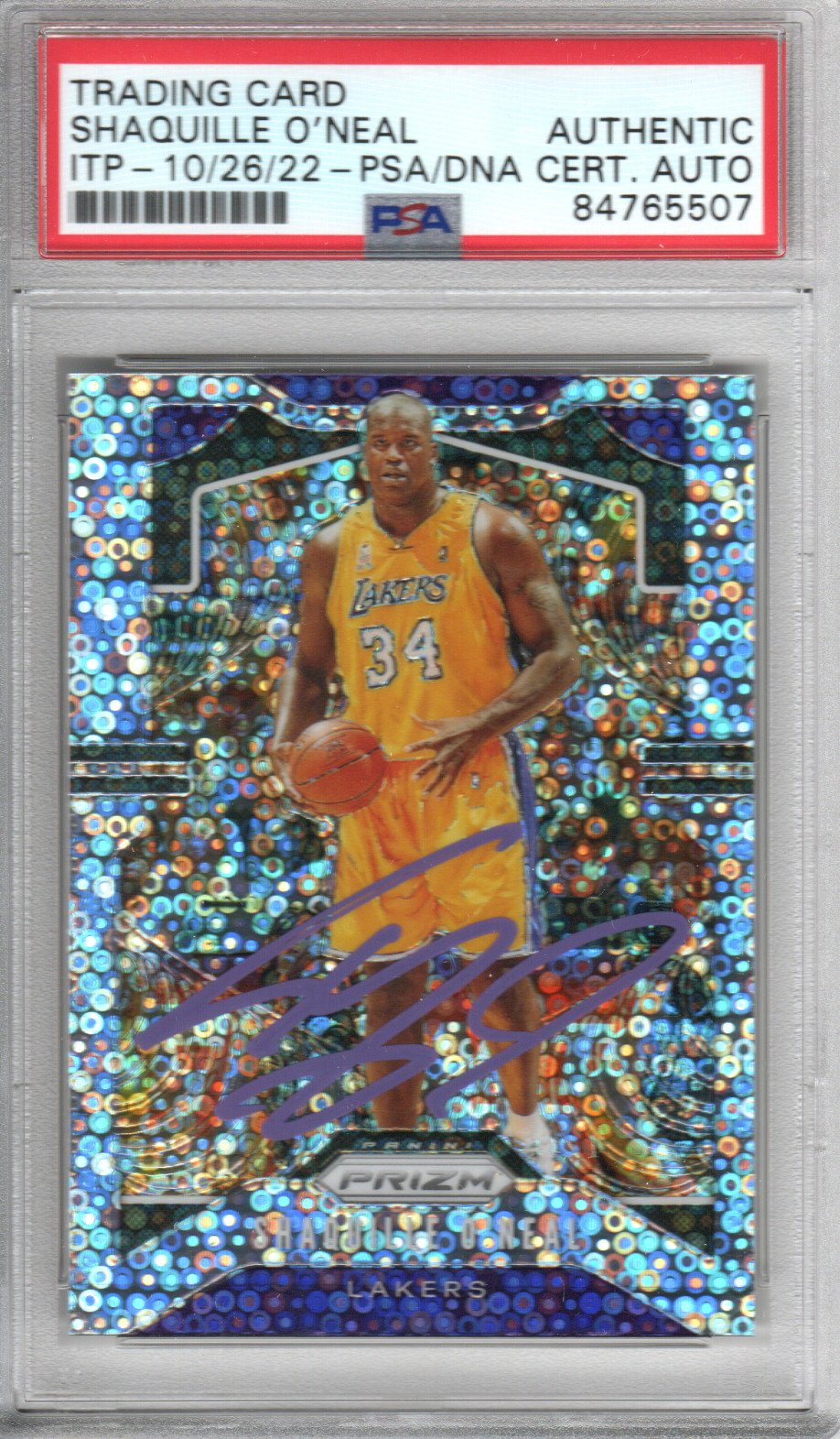 Shaquille O'Neal Signed Lakers Encapsulated 2019-20 Panini Prizm Card #11 - PSA AUTHENTIC AUTO-Powers Sports Memorabilia
