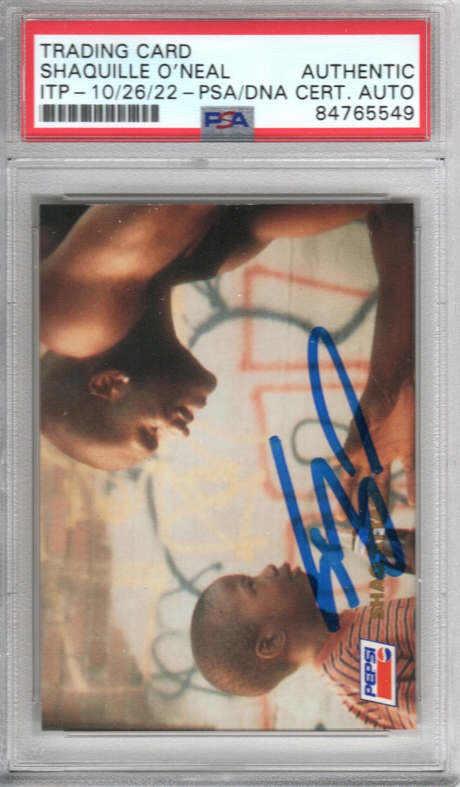 Shaquille O'Neal Signed Orlando Magic Encapsulated 1993 Sky Box Shaq Attaq #3 Rookie Card - PSA AUTHENTIC-Powers Sports Memorabilia