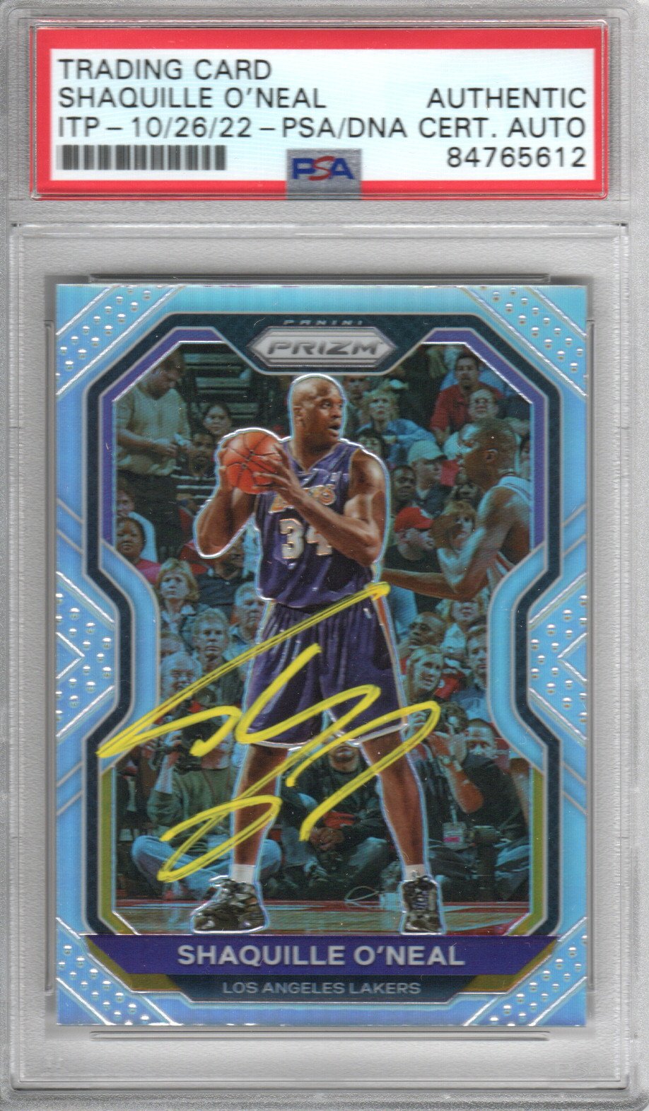 Shaquille O'Neal Signed Lakers Encapsulated 2020-21 Panini Prizm Card #207 - PSA AUTHENTIC AUTO-Powers Sports Memorabilia