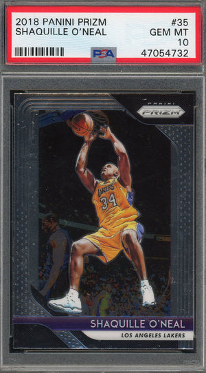 Shaquille O'Neal 2018 Panini Prizm Basketball Card #35 Graded PSA 10 GEM MINT-Powers Sports Memorabilia