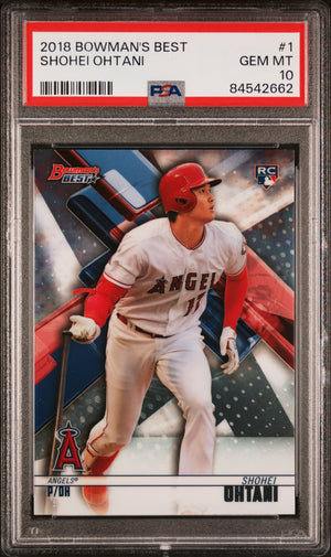 Shohei Ohtani 2018 Bowmans Best Rookie Card #1 Graded PSA 10-Powers Sports Memorabilia