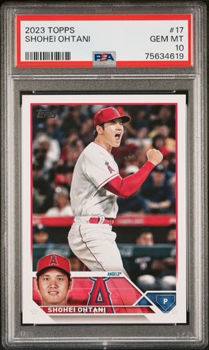 Shohei Ohtani 2023 Topps Baseball Card #17 Graded PSA 10-Powers Sports Memorabilia