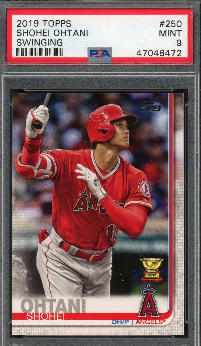 Shohei Ohtani 2019 Topps Swinging Baseball Card #250 Graded PSA 9-Powers Sports Memorabilia