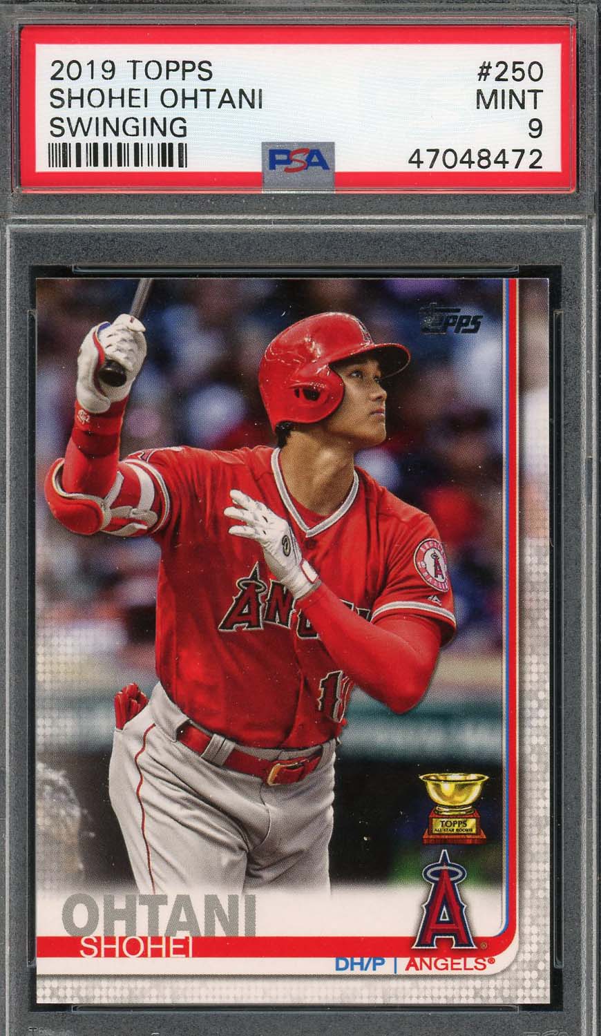 Shohei Ohtani 2019 Topps Swinging Baseball Card #250 Graded PSA 9-Powers Sports Memorabilia