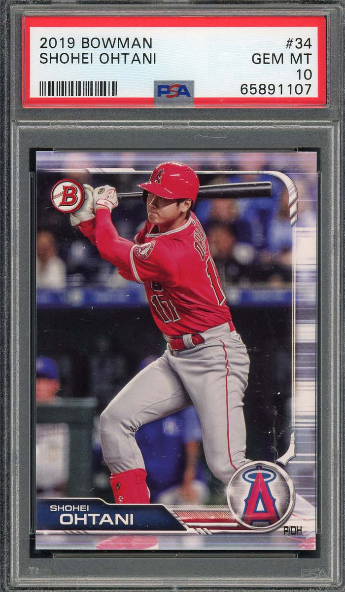 Shohei Ohtani 2019 Bowman Baseball Card #34 Graded PSA 10-Powers Sports Memorabilia