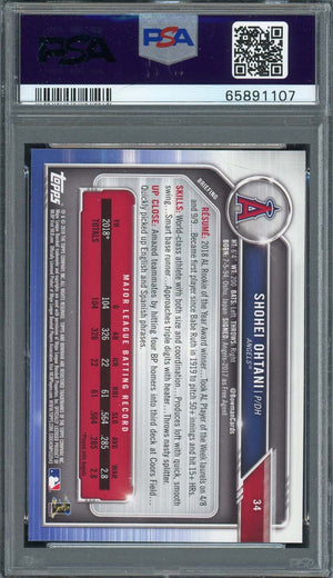 Shohei Ohtani 2019 Bowman Baseball Card #34 Graded PSA 10-Powers Sports Memorabilia