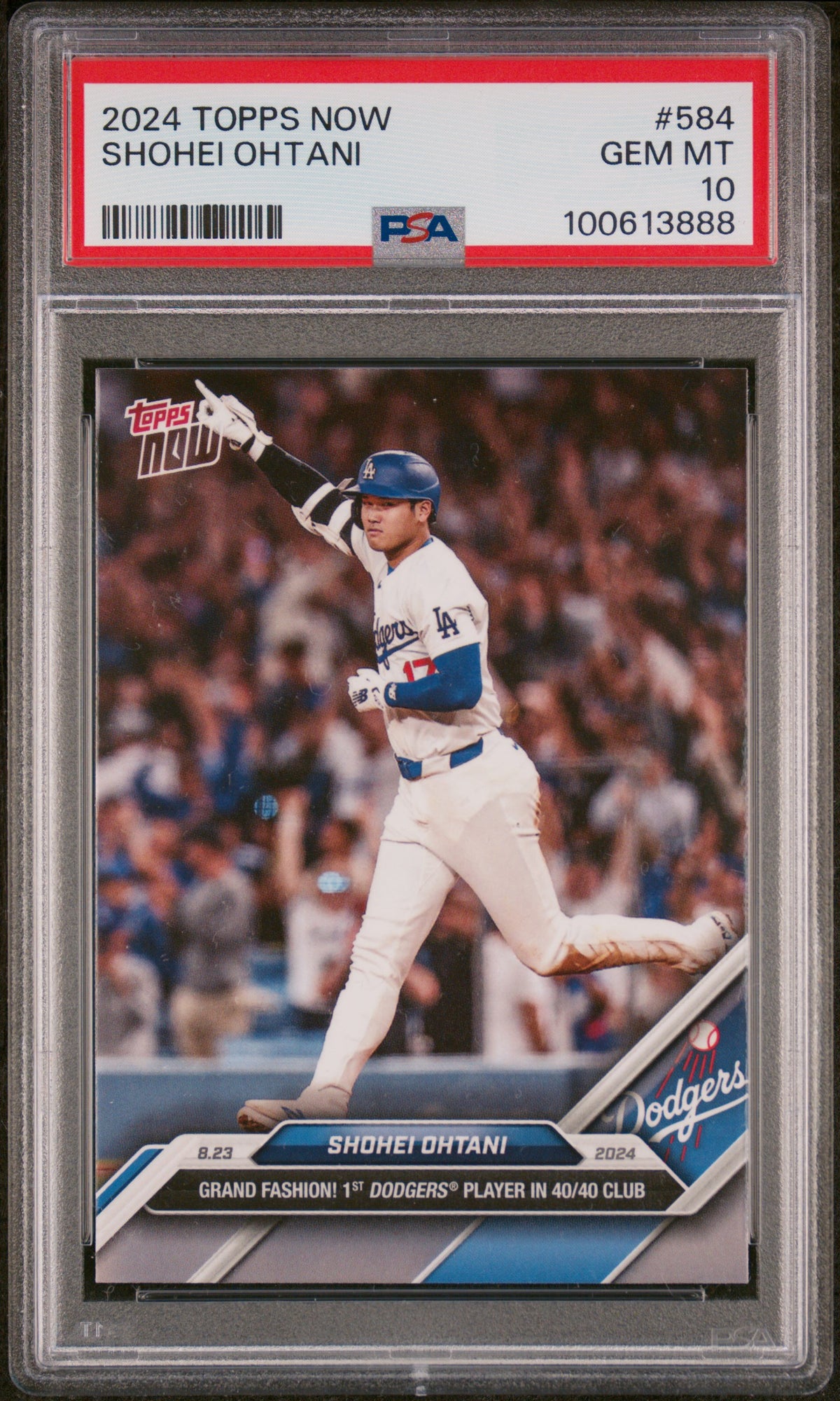 Shohei Ohani 2024 Topps Now Baseball Card #584 40/40 Graded PSA 10-Powers Sports Memorabilia