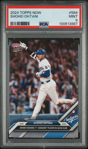 Shohei Ohani 2024 Topps Now Baseball Card #584 40/40 Graded PSA 9-Powers Sports Memorabilia
