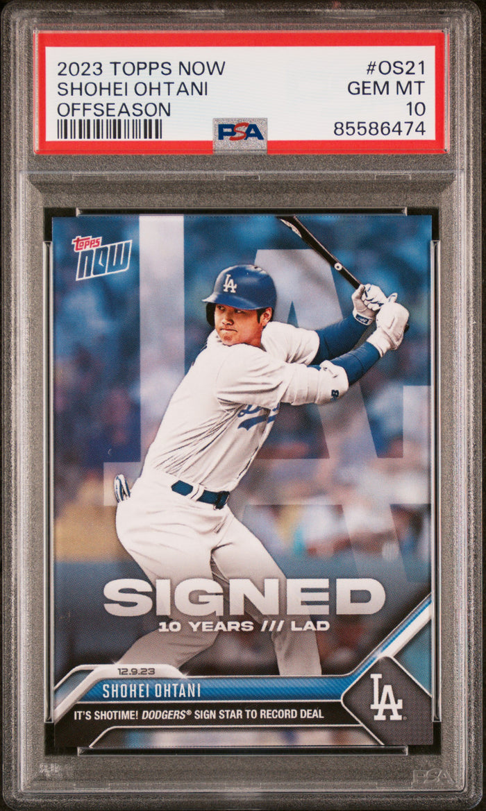 Shohei Ohtani 2023 Topps Now Offseason Baseball Card #OS21 Graded PSA 10-Powers Sports Memorabilia