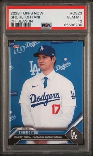Shohei Ohtani 2023 Topps Now Offseason Baseball Card #OS23 Graded PSA 10-Powers Sports Memorabilia