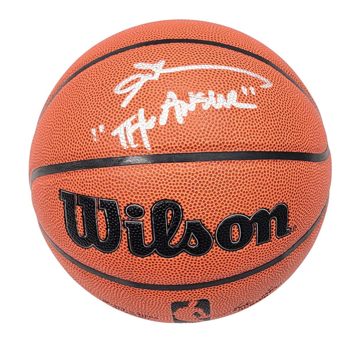 Allen Iverson Signed Philadelphia 76ers Wilson NBA Basketball W/ The Answer - Beckett-Powers Sports Memorabilia