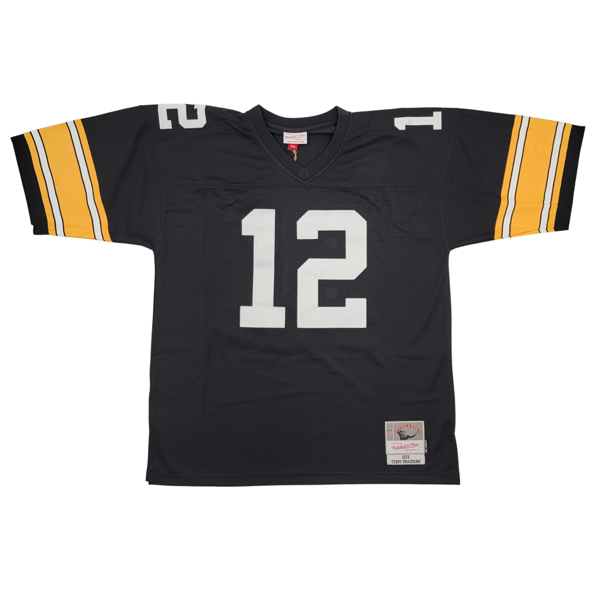 Terry Bradshaw Signed Pittsburgh Steelers Mitchell & Ness Jersey - Beckett-Powers Sports Memorabilia