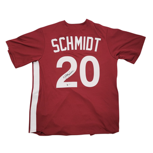 Mike Schmidt Signed Philadelphia Phillies Nike Red Cooperstown Collections Jersey - Beckett-Powers Sports Memorabilia