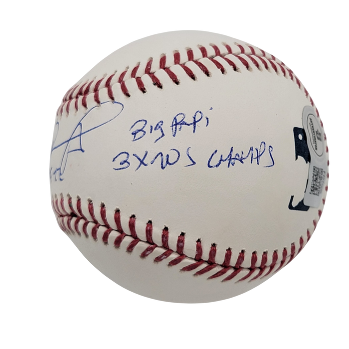 David Ortiz Signed Boston Red Sox OML Baseball W/Mutiple Inscriptions - Beckett-Powers Sports Memorabilia