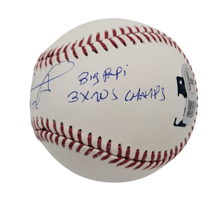 David Ortiz Signed Boston Red Sox OML Baseball W/Mutiple Inscriptions - Beckett-Powers Sports Memorabilia