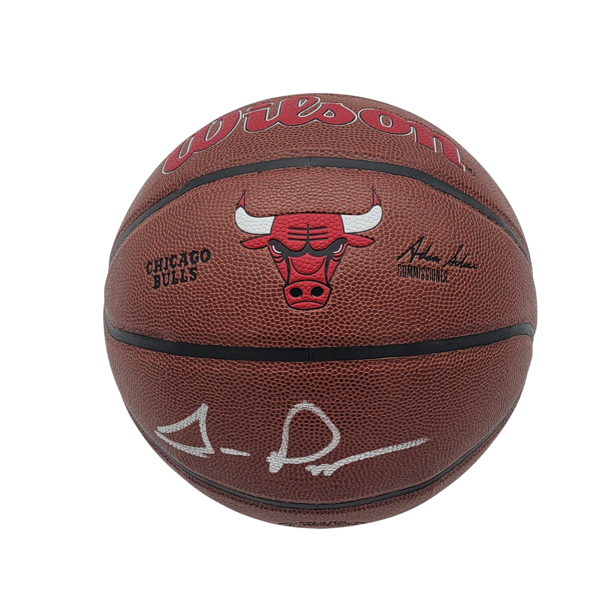Scottie Pippen Signed Chicago Bulls Logo Wilson NBA Basketball – Beckett