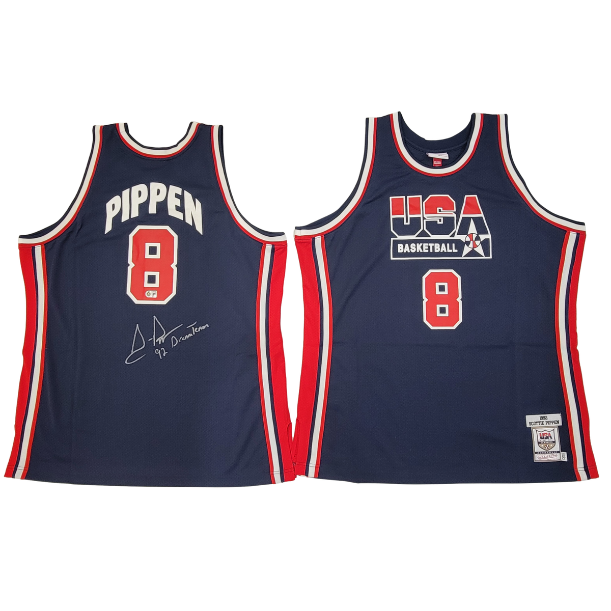 Scottie Pippen Signed 1992 USA Mitchell & Ness Dream Team Authentic Jersey – Beckett-Powers Sports Memorabilia