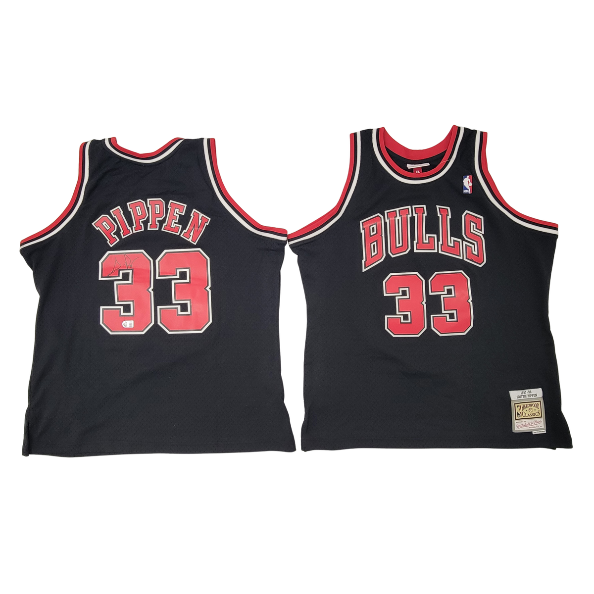 Scottie Pippen Signed Chicago Bulls Black 1997-98 Mitchell & Ness Swingman Jersey – Beckett-Powers Sports Memorabilia