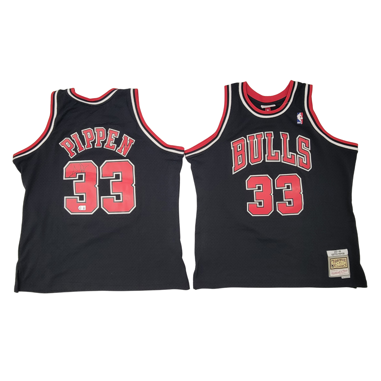 Scottie Pippen Signed Chicago Bulls Black 1997-98 Mitchell & Ness Swingman Jersey – Beckett-Powers Sports Memorabilia