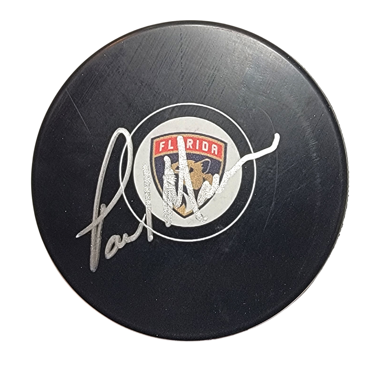 Paul Maurice Signed Florida Panthers Logo Hockey Puck Beckett-Powers Sports Memorabilia