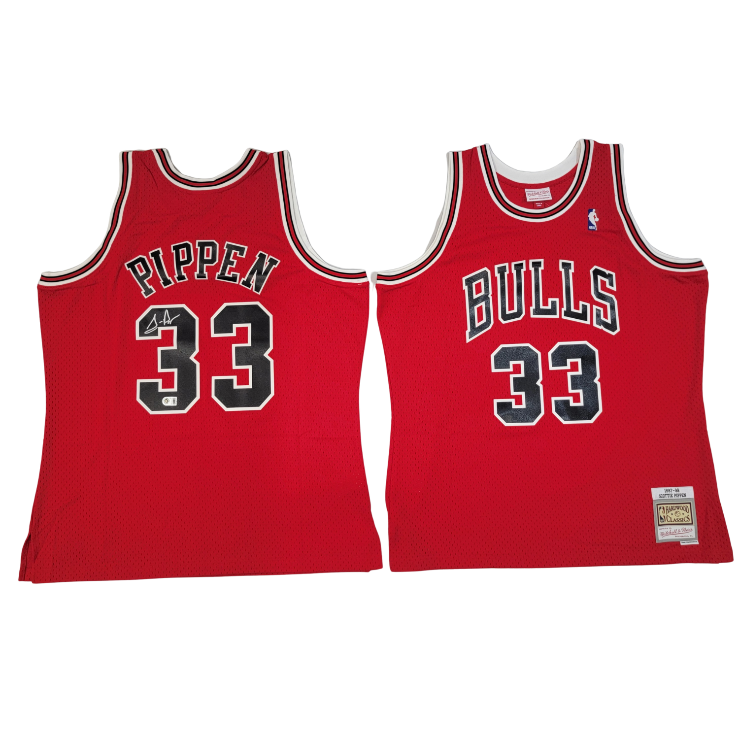 Scottie Pippen Signed Chicago Bulls 1997-98 Mitchell & Ness Red Swingman Jersey – Beckett-Powers Sports Memorabilia