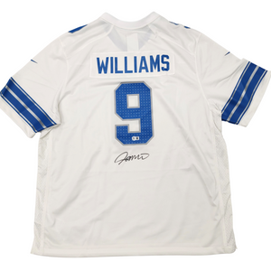 Jameson Williams Signed Detroit Lions 2024 Nike White Game Jersey - Beckett-Powers Sports Memorabilia