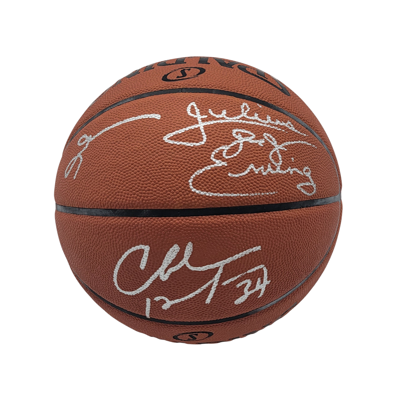 Charles Barkley Julius Erving Allen Iverson Signed Philadelphia 76ers NBA Official Game Ball Basketball-Powers Sports Memorabilia