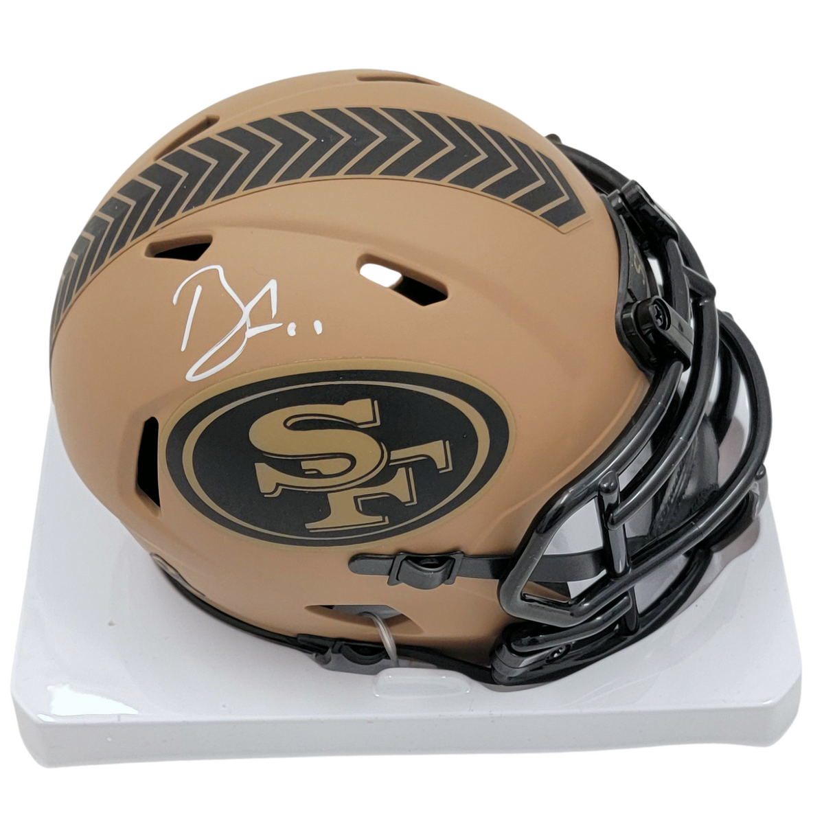 Brandon Aiyuk Signed San Francisco 49ers 2023 STS Speed Mini Helmet - Beckett-Powers Sports Memorabilia