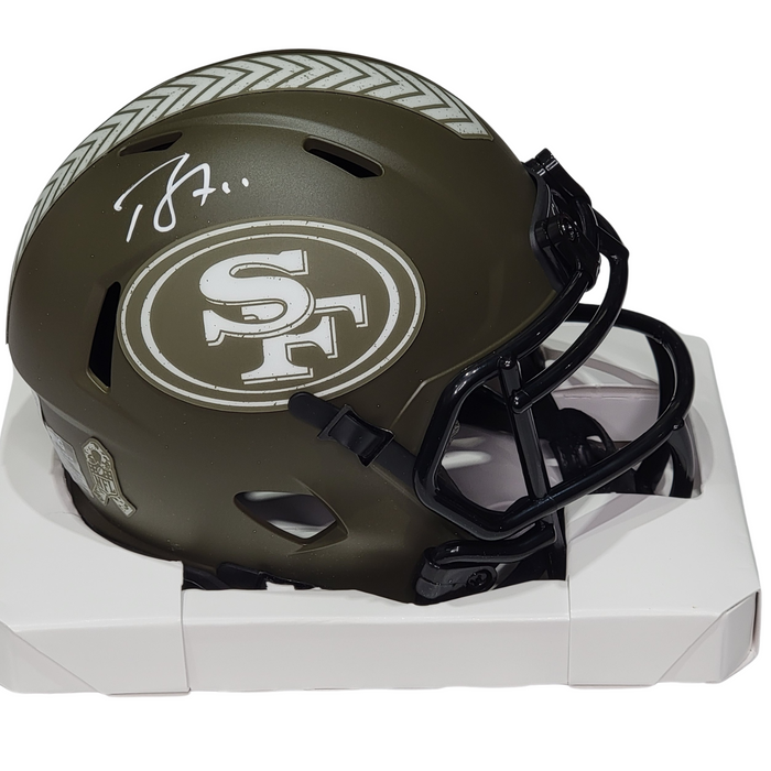 Brandon Aiyuk Signed San Francisco 49ers 2022 STS Speed Mini Helmet - Beckett-Powers Sports Memorabilia