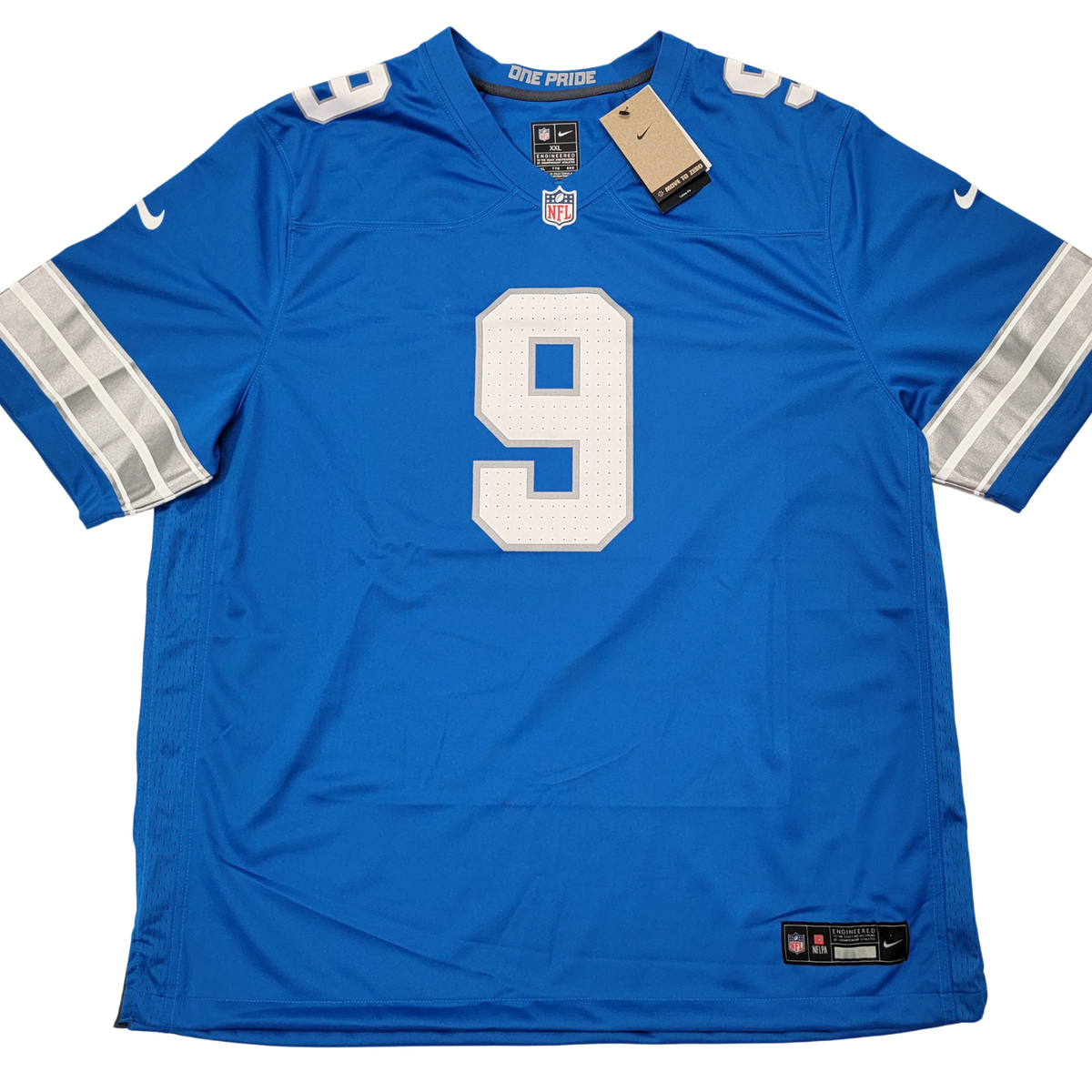 Jameson Williams Signed Detroit Lions 2024 Nike Blue Game Jersey - Beckett-Powers Sports Memorabilia