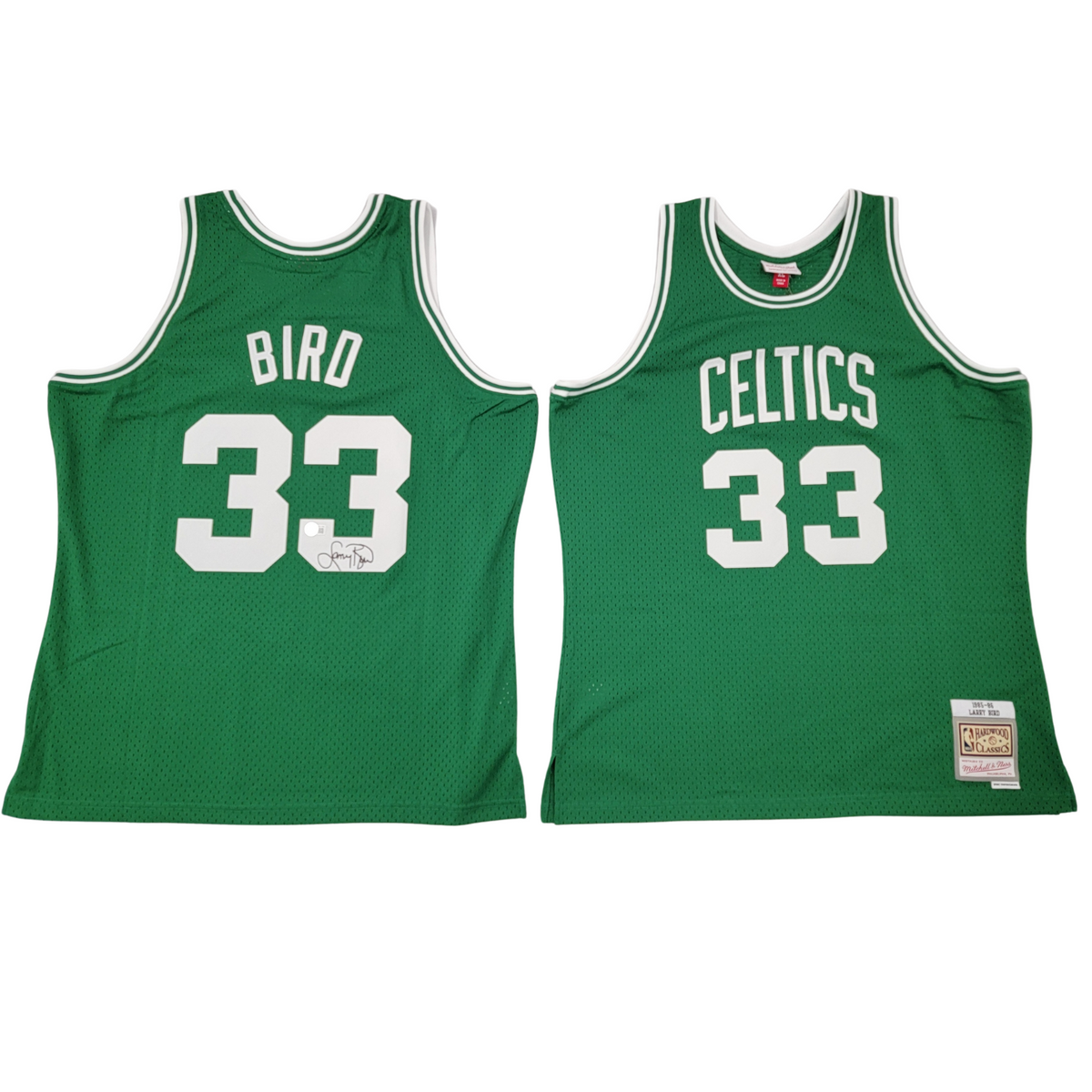 Larry Bird Signed Boston Celtics Mitchell & Ness Swingman Jersey - Beckett-Powers Sports Memorabilia