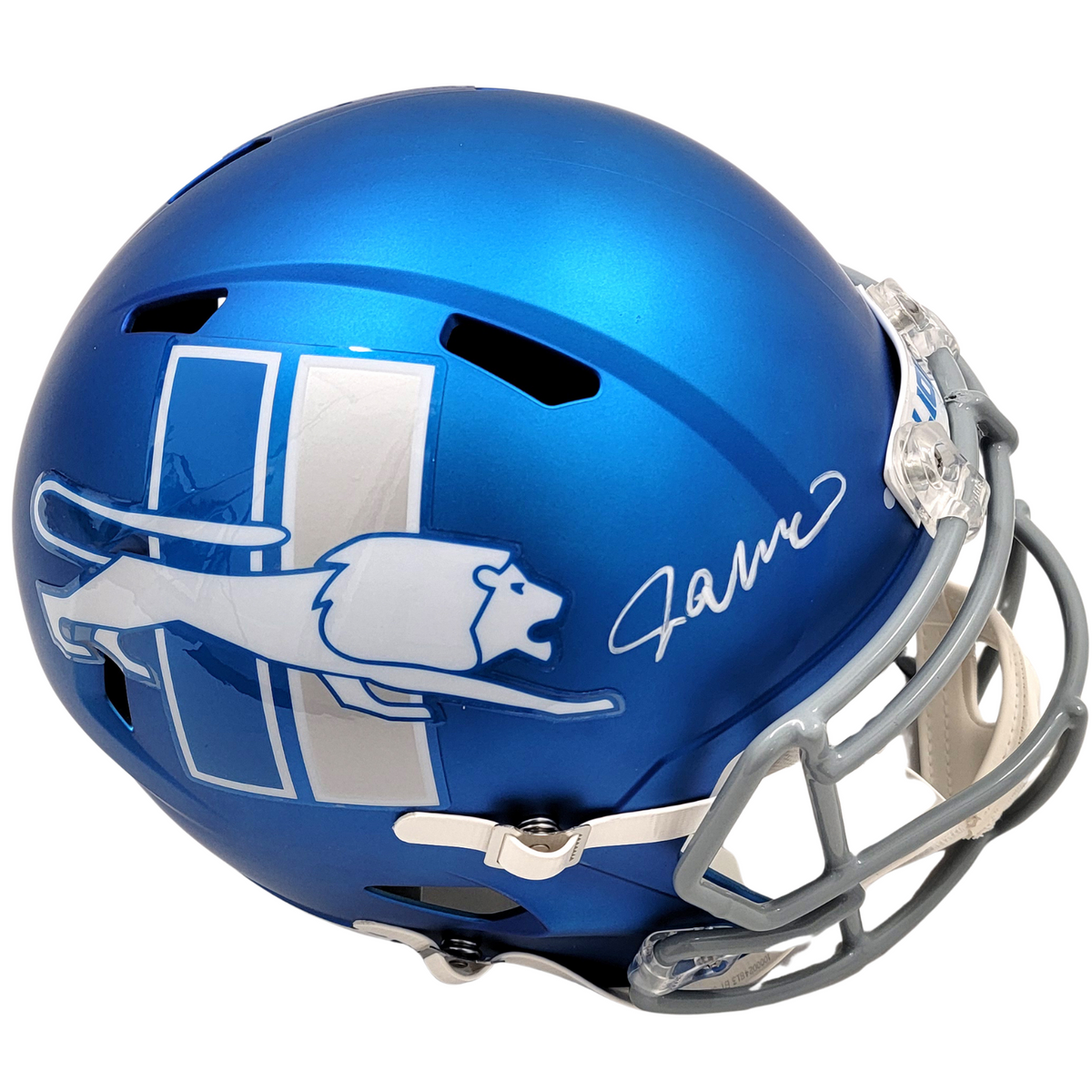 Jameson Williams Signed Detroit Lions 2023 ALT Speed Replica Full Size Helmet - Beckett-Powers Sports Memorabilia