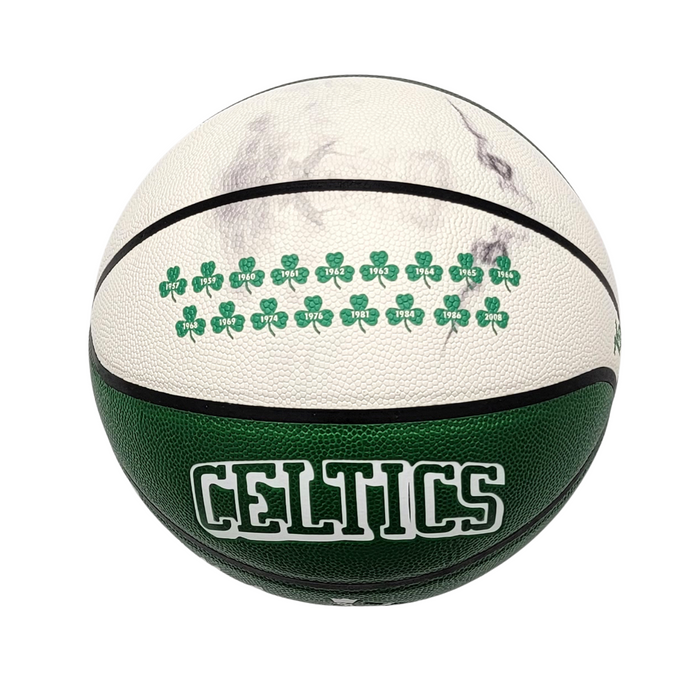 Kevin McHale Signed Boston Celtics 75th Anniversary City Edition Wilson NBA Basketball W/ Red Auerbach Smoke - Beckett-Powers Sports Memorabilia