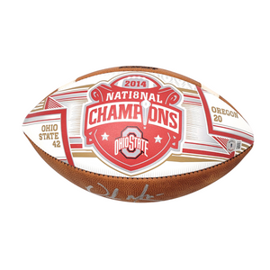 Urban Meyer Signed Ohio State 2014 National Champions Football - Beckett-Powers Sports Memorabilia