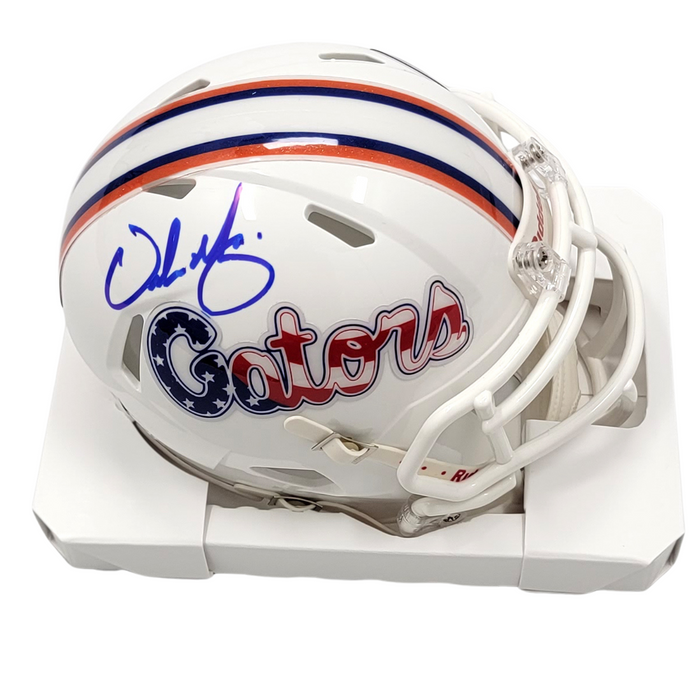 Urban Meyer Signed Florida Gators Stars & Stripes Mini Helmet - Beckett-Powers Sports Memorabilia