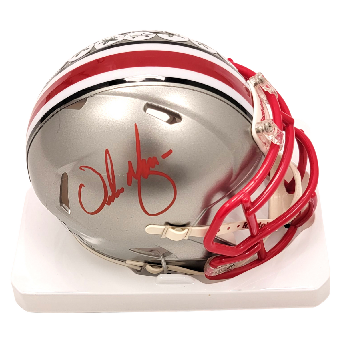 Urban Meyer Signed Ohio State Buckeyes Flash Mini Helmet - Beckett-Powers Sports Memorabilia
