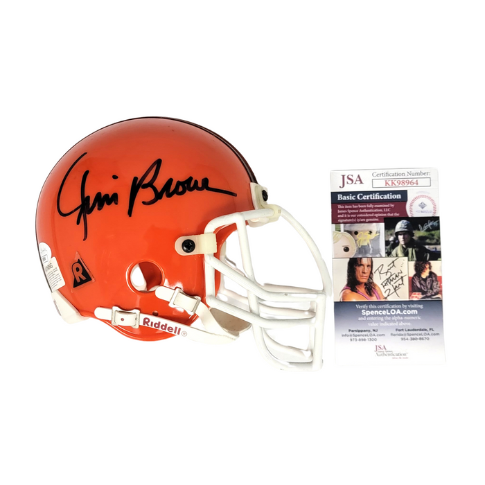 Jim Brown Signed Cleveland Browns Mini Helmet JSA Authenticated KK98964-Powers Sports Memorabilia