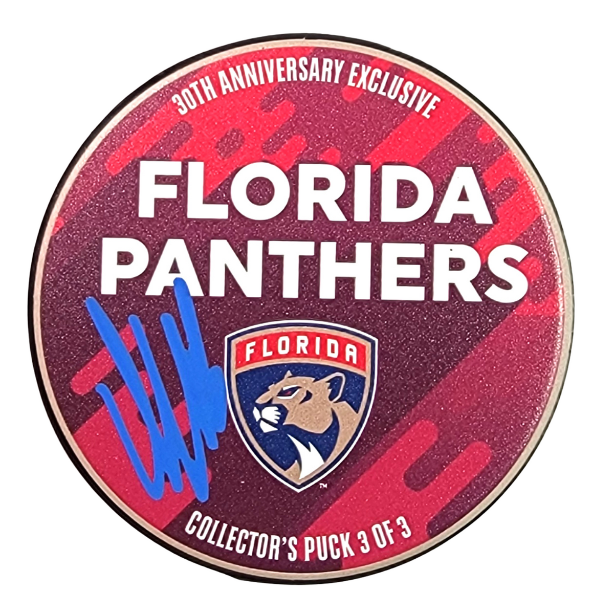 Aleksander Barkov Signed Florida Panthers Hockey Puck - Beckett-Powers Sports Memorabilia