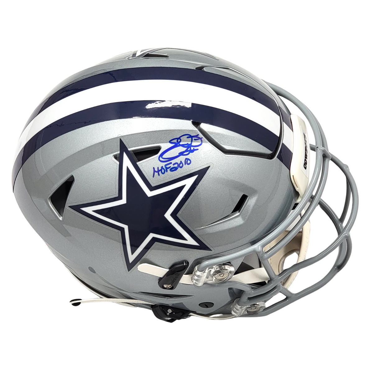Emmitt Smith Signed Dallas Cowboys Riddell Speed Flex Full Size Helmet W/HOF 2010 - Beckett-Powers Sports Memorabilia